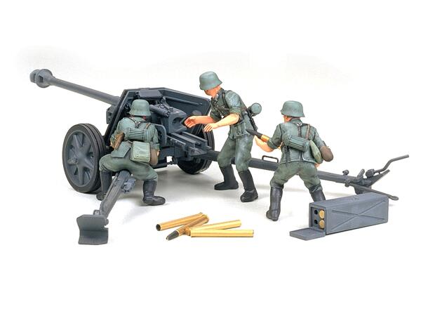 German 75mm anti tank kanon 1/35 Tamiya plastmodell
