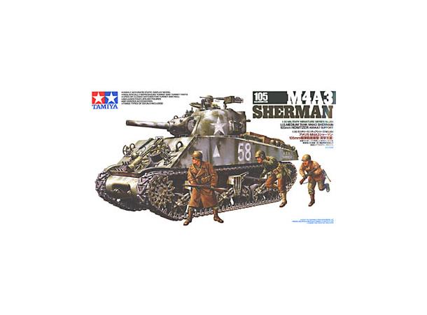 M4A3 Sherman 105mm Howitzer 1/35 Tamiya plastmodell
