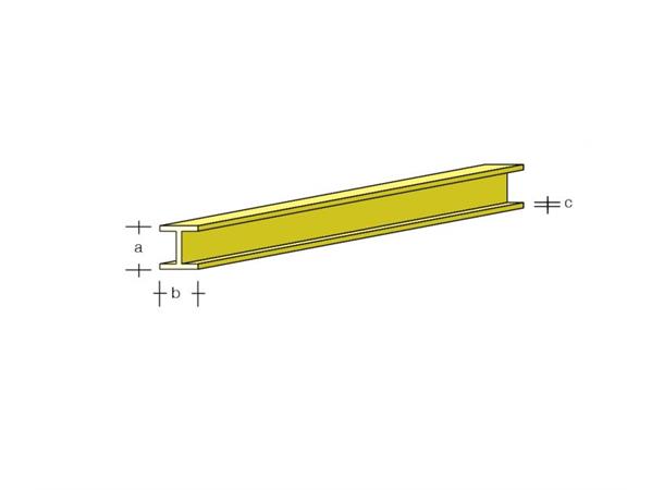 Messing profil H 8x8x1000mm 1 stk