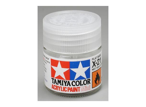 Tamiya lakk Acryl X-21 Flat Base 10ml glass