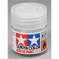 Tamiya lakk Acryl X-21 Flat Base 10ml glass