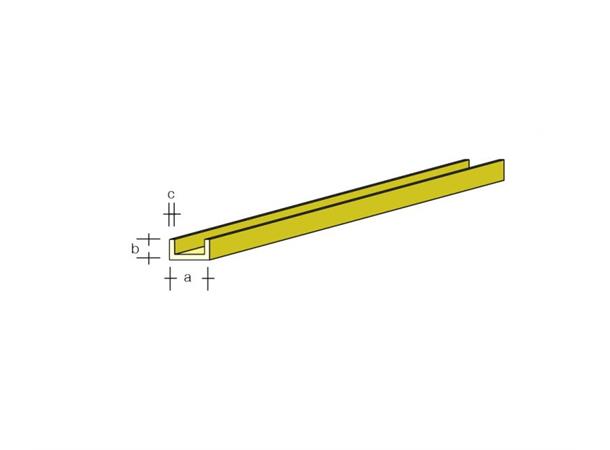 Messing  U-profil 8x8x1000mm