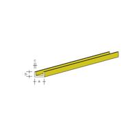 Messing  U-profil 8x8x1000mm 