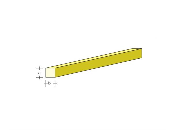 Messing profil 4-kant 8x8x1000mm 1 stk