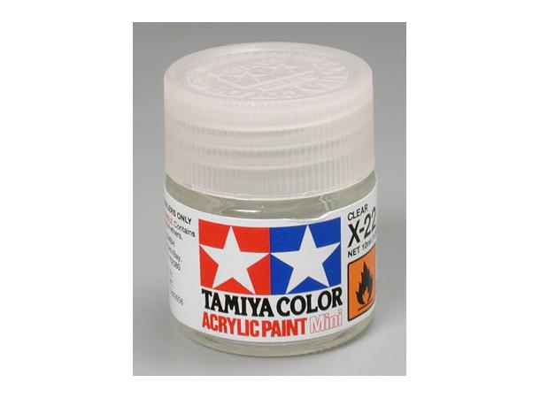 Tamiya lakk Acryl X-22 Clear 10ml glass