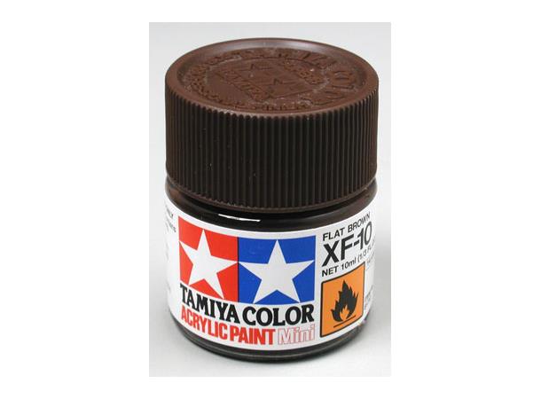 Tamiya lakk Acryl XF-10 Flat Brown 10ml glass