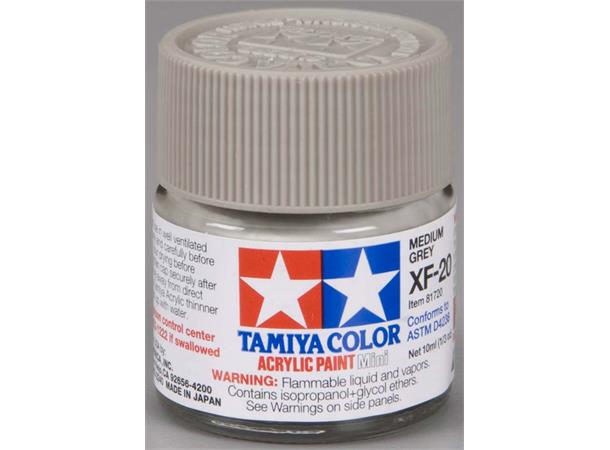 Tamiya lakk Acryl XF-20 Med Grey 10ml glass