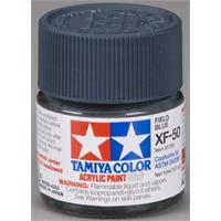 Tamiya lakk Acryl XF-50 Field Blue 10ml glass