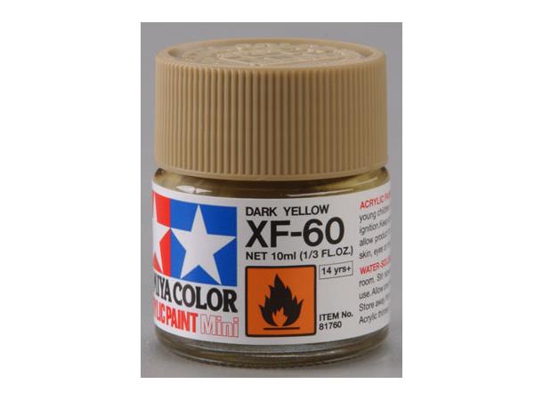 Tamiya lakk Acryl XF-60 Dark Yellow 10ml glass