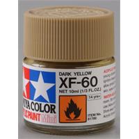 Tamiya lakk Acryl XF-60 Dark Yellow 10ml glass