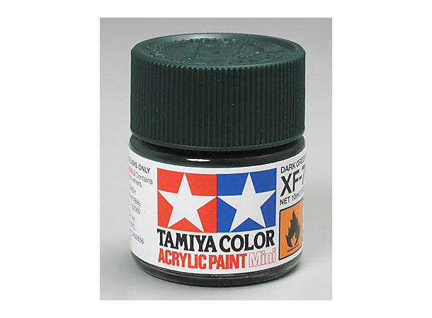 Tamiya lakk Acryl XF-70 Dark Green 2 10ml glass