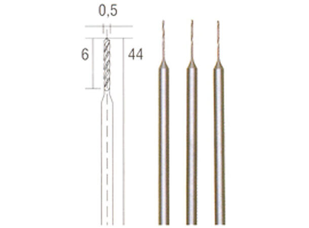 Borsett HSS 0,5mm  3 stk Proxxon