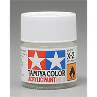 Tamiya lakk Acryl X-02 hvit 10ml glass