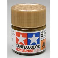 Tamiya lakk Acryl X-12 Gold Leaf 10ml glass
