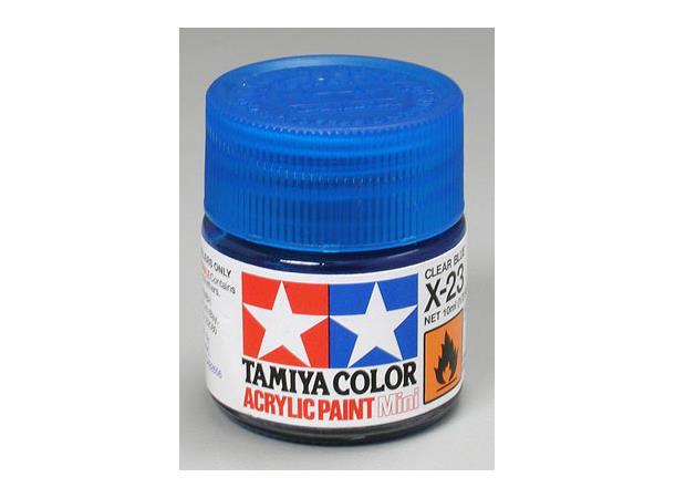Tamiya lakk Acryl X-23 Clear Blue 10ml glass