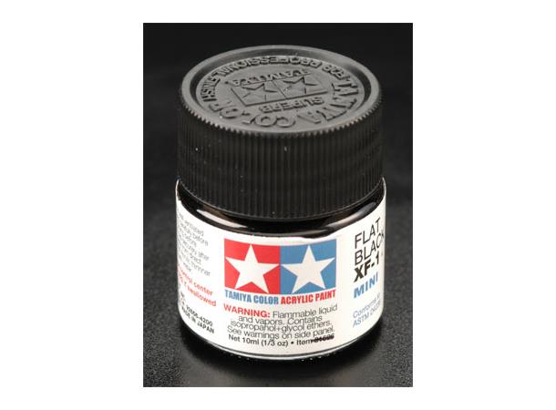 Tamiya lakk Acryl XF-01 Sort matt 10ml glass