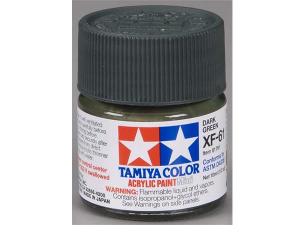 Tamiya lakk Acryl XF-61 Dark Green 10ml glass