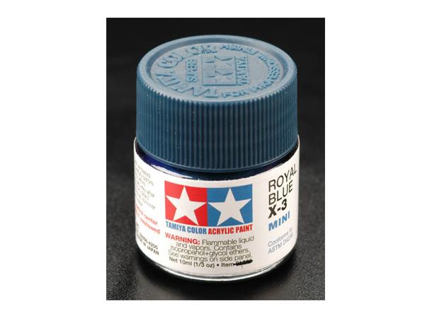 Tamiya lakk Acryl X-03 Royal Blue 10ml glass