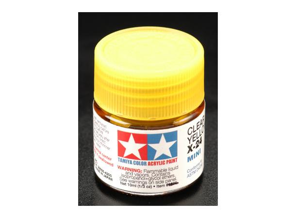 Tamiya lakk Acryl X-24 Cl.Yellow 10ml glass