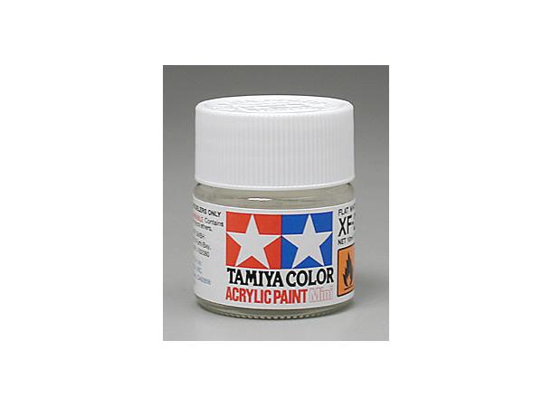 Tamiya lakk Acryl XF-02 Flat hvit 10ml glass