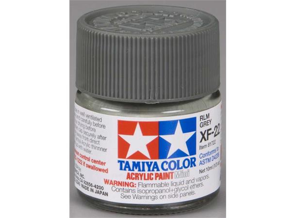 Tamiya lakk Acryl XF-22 Rlm Grey 10ml glass