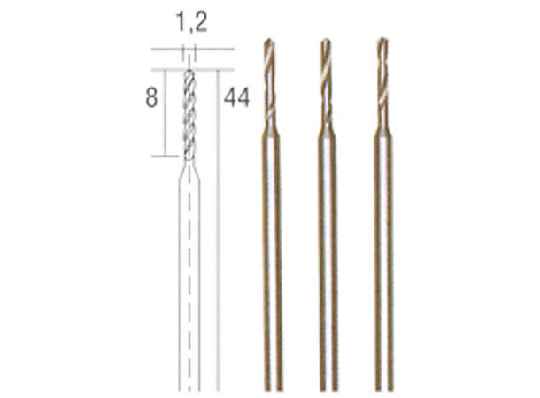 Borsett HSS 1,2mm  3 stk Proxxon