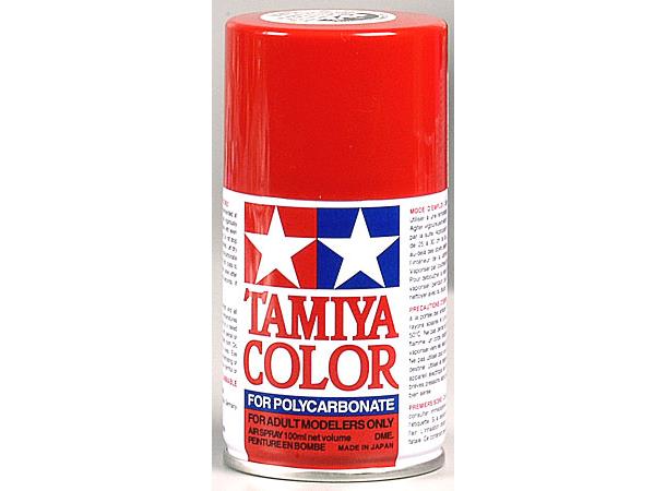 Tamiya Lakk Spray Lexan PS-02 Rød Rød