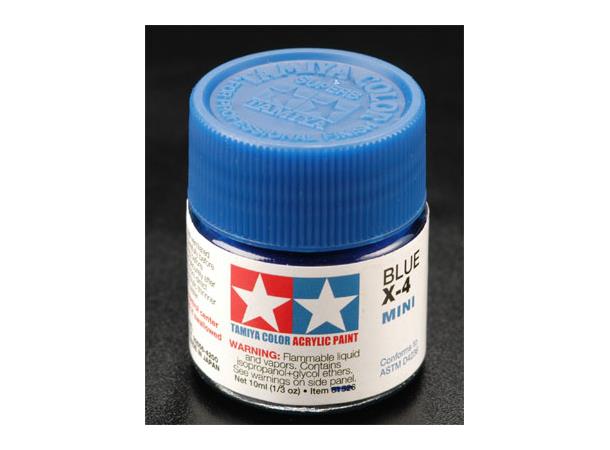 Tamiya lakk Acryl X-04 Blue 10ml glass