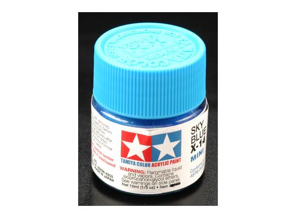 Tamiya lakk Acryl X-14 Sky Blue 10ml glass