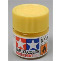 Tamiya lakk Acryl XF-03 Flat Yellow 10ml glass