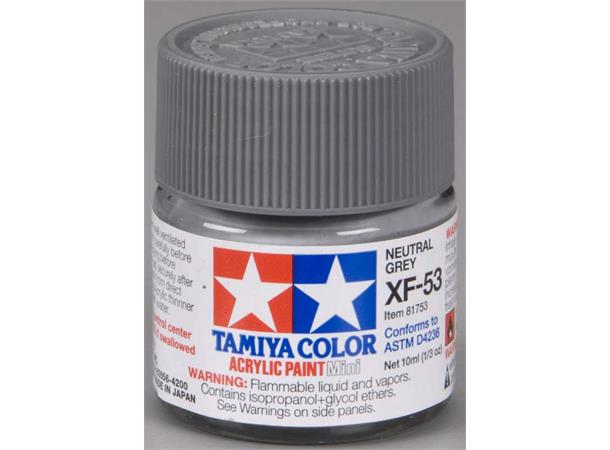 Tamiya lakk Acryl XF-53 Neutr. Grey 10ml glass