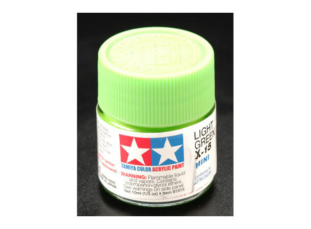 Tamiya lakk Acryl X-15 L.Green § 10ml glass