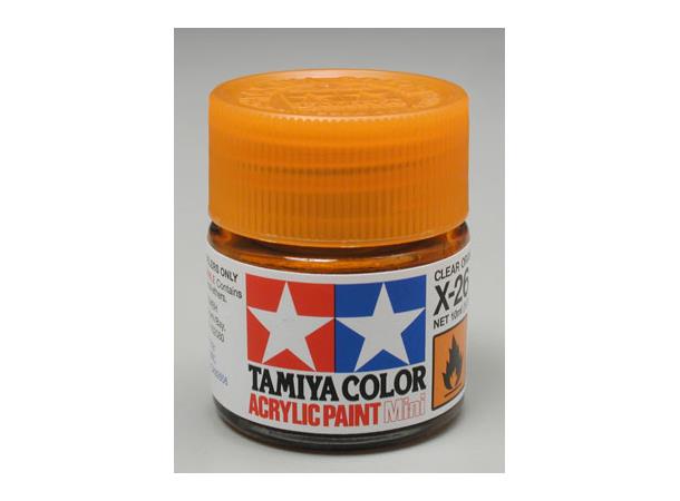 Tamiya lakk Acryl X-26 Cl.Orange 10ml glass