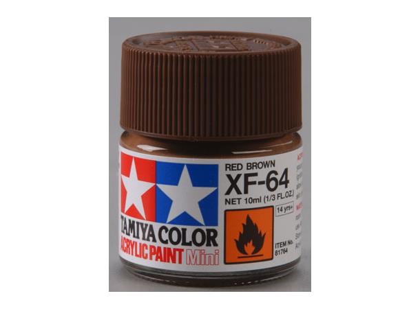 Tamiya lakk Acryl XF-64 Red Brown 10ml glass