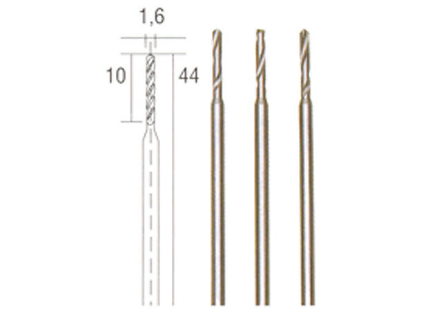 Borsett HSS 1,6mm   3 stk Proxxon