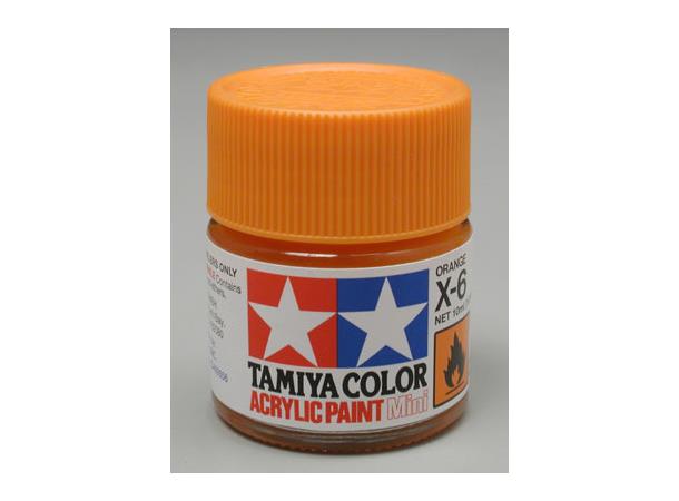 Tamiya lakk Acryl X-06 Orange 10ml glass