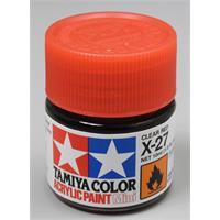 Tamiya lakk Acryl X-27 Cl.Red 10ml glass