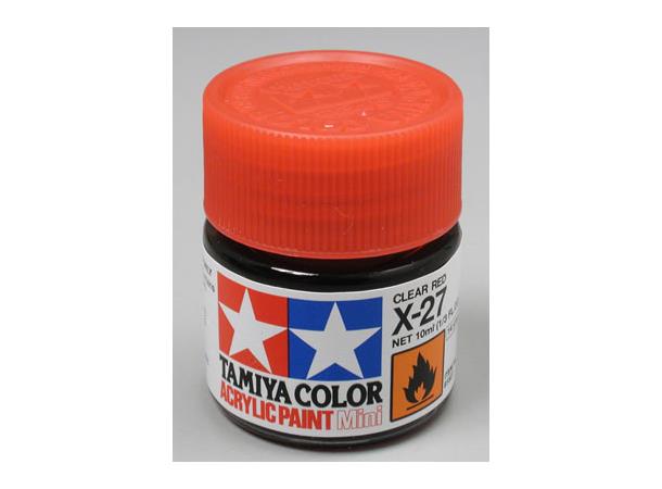 Tamiya lakk Acryl X-27 Cl.Red 10ml glass