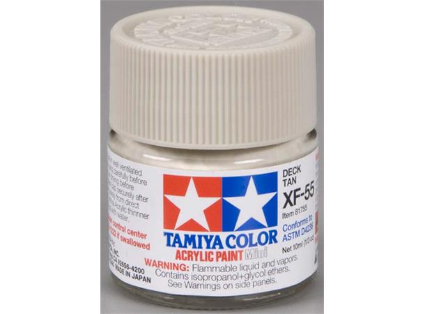 Tamiya lakk Acryl XF-55 Deck Tan 10ml glass