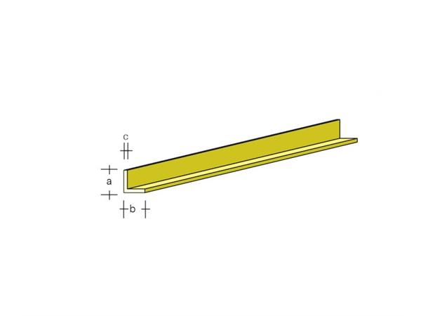 Messing  L-profil 4x4x1000mm 1 stk