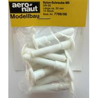 Nylonbolter 6x40mm  10stk Gjenget parti er 29mm