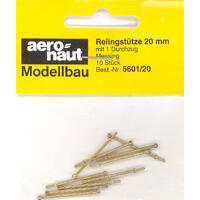 Rekkestendere 30mm 1 hull 10 stk for 0,8mm messingtråd