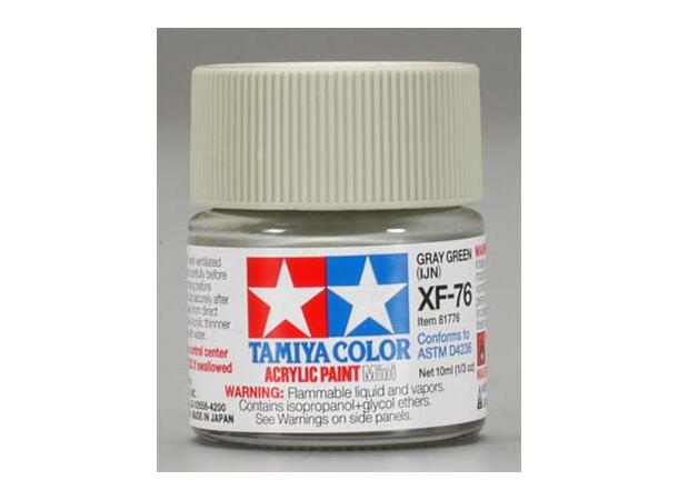 Tamiya lakk Acryl XF-76 Grey Green § 10ml glass