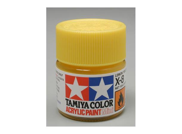Tamiya lakk Acryl X-08 Lem/Yellow 10ml glass