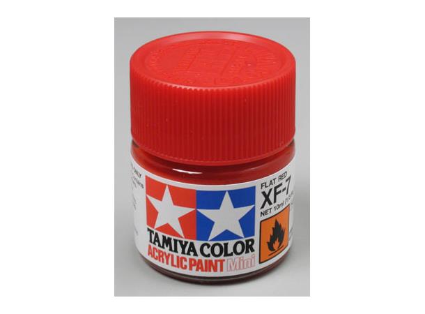 Tamiya lakk Acryl XF-07 Flat Red 10ml glass