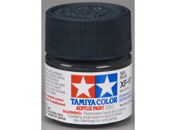 Tamiya lakk Acryl XF-17 Sea Blue 10ml glass