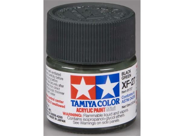 Tamiya lakk Acryl XF-27 Black Green 10ml glass