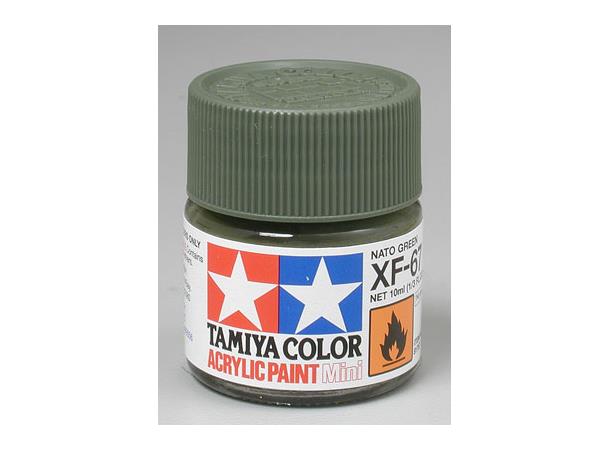 Tamiya lakk Acryl XF-67 Nato Green 10ml glass