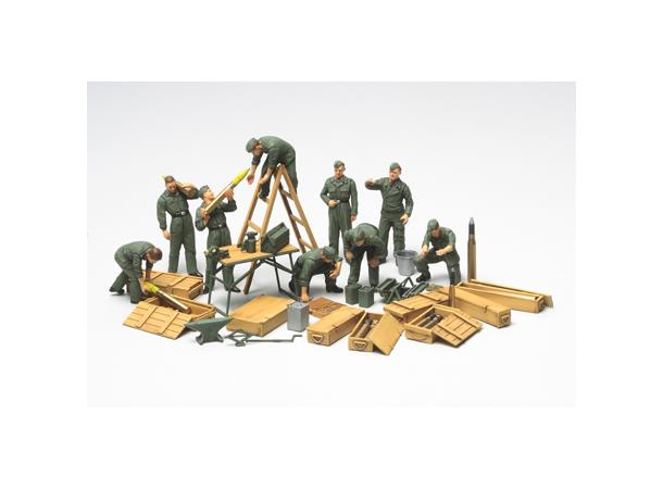 Tamiya Ger Field Maintenance Set 1/48 1/48 Tamiya plastmodell