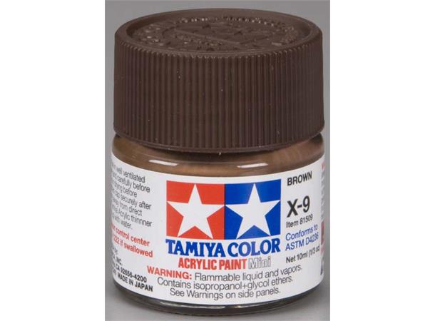 Tamiya lakk Acryl X-09 Brown 10ml glass